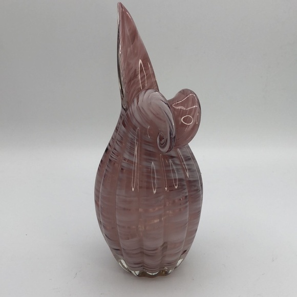 Vintage Lefton Swirl Glass Vase, MCM Lavender or Lilac with White Swirls - Picture 6 of 8